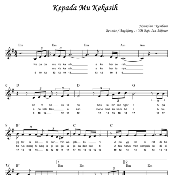 Kepada Mu Kekasih