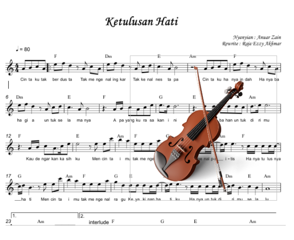 Ketulusan Hati (violin)